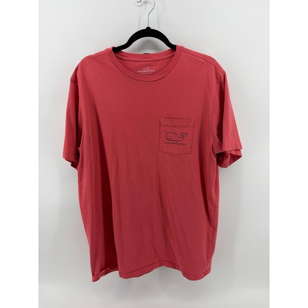 Vineyard Vines, T Shirt Big Whale, Coral Performance Tee, Casual, Beach, Men L